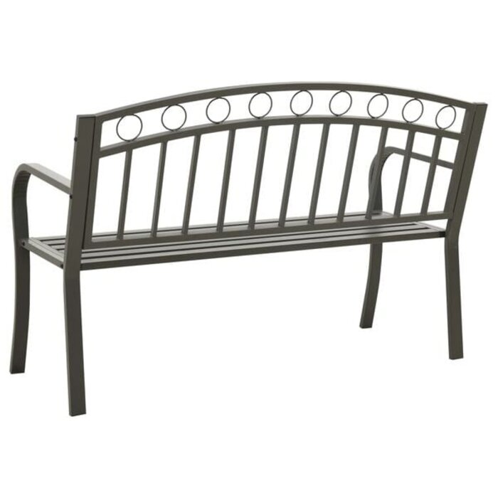 Moderne Gartenbank 120 cm - Stahl Grau - Jetzt bis zu 34% Rabatt sichern!
