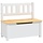 Kinder-Aufbewahrungsbank mit Lehne 60x30 cm, Weiß/Beige - bis zu 34% sparen