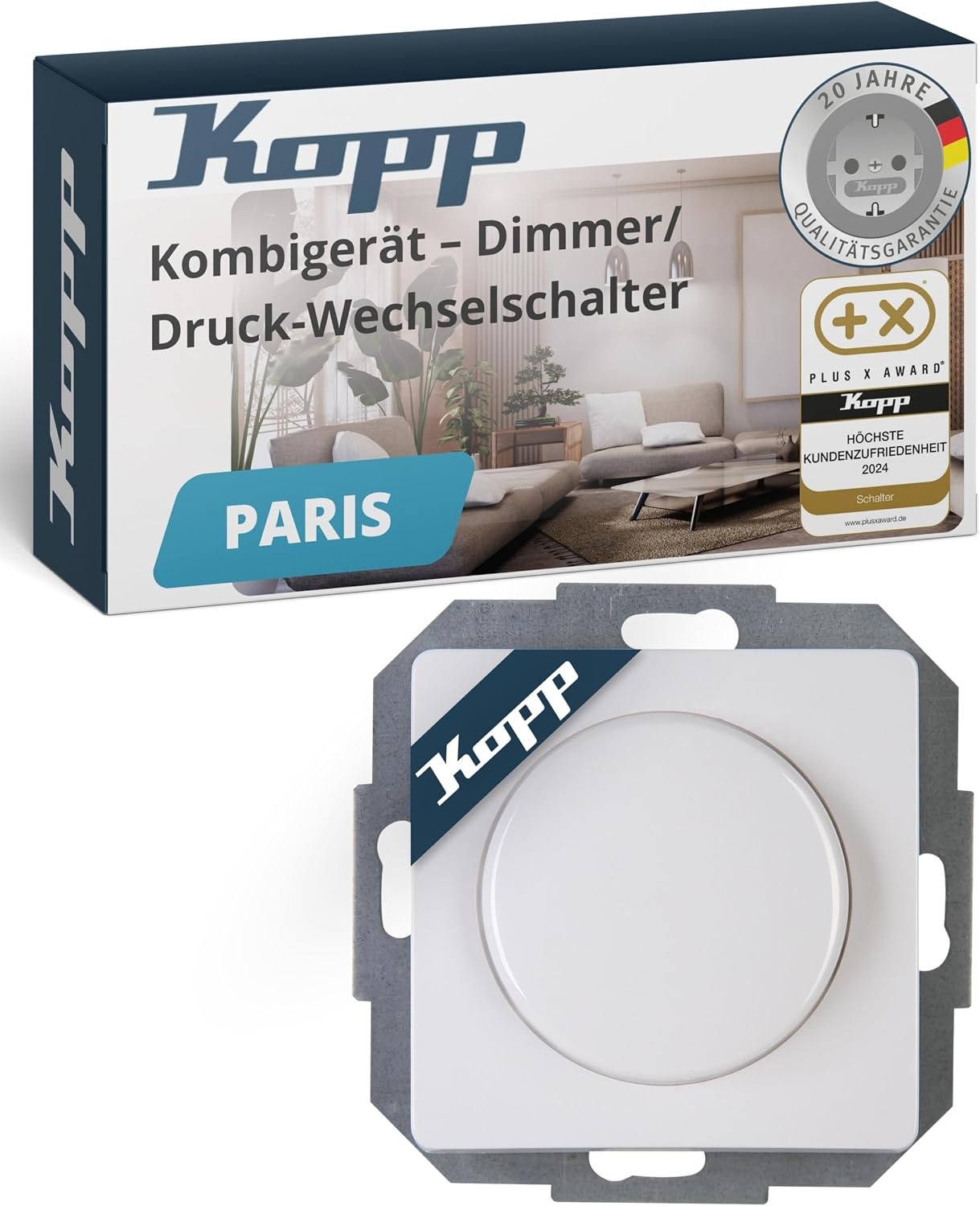 Phasenabschnitts-Drehdimmer Arktisweiß, 3-110W - bis zu 33% günstiger