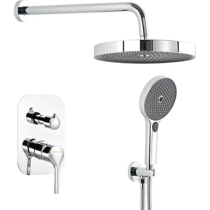 Luxus-Regenduschsystem mit Thermostat - Chrom - bis zu 34% Rabatt