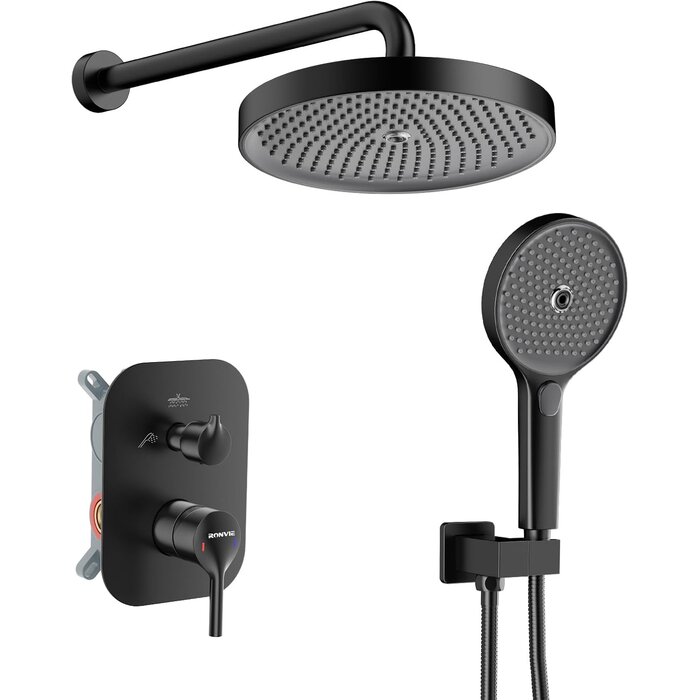 Luxus-Regenduschsystem mit Thermostat - Chrom - bis zu 34% Rabatt