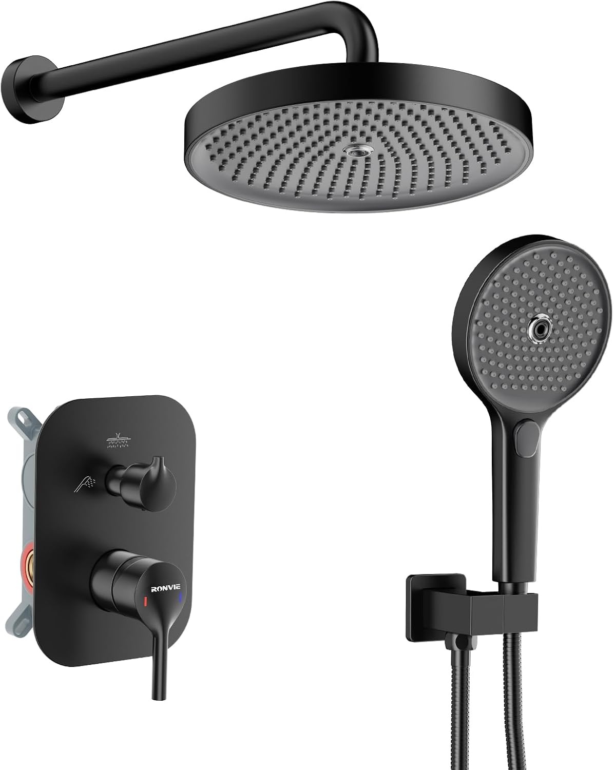 Luxus-Regenduschsystem mit Thermostat - Chrom - bis zu 34% Rabatt