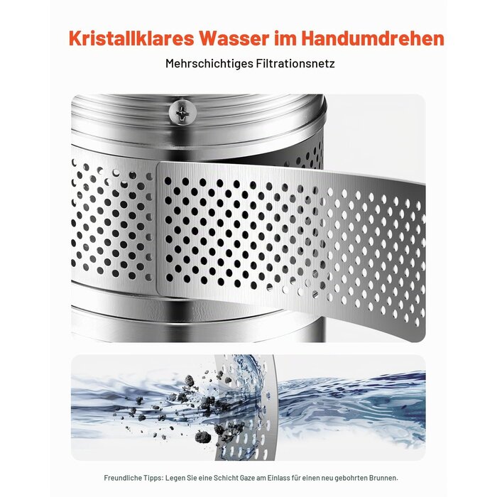 Tiefbrunnenpumpe 750W 230V Edelstahl - bis zu 35% Rabatt