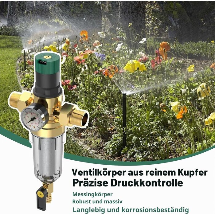 Wasserdruckminderer 3/4 Zoll Messing mit Manometer - bis zu 32% günstiger