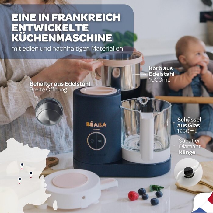 Baby-Nahrungszubereiter 1250 ml, Nachtblau - Jetzt bis zu 35% günstiger