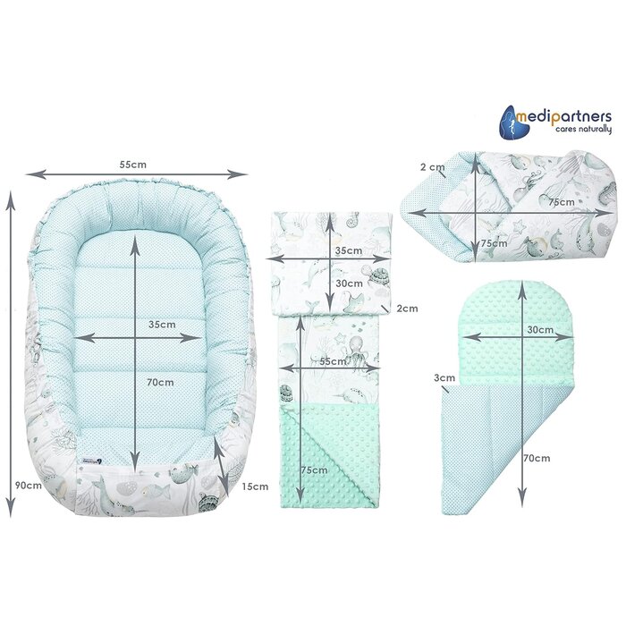 5-teiliges Babynestchen-Set Ozean - jetzt bis zu 34% sparen!