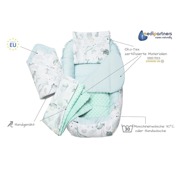 5-teiliges Babynestchen-Set Ozean - jetzt bis zu 34% sparen!
