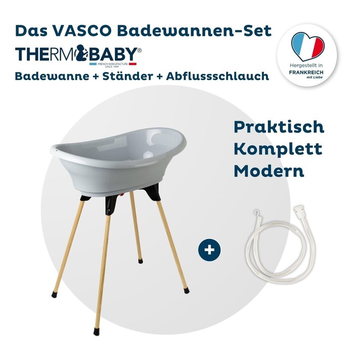 Ergonomische Babybadewanne mit Ständer - Grau - bis zu 34 % günstiger