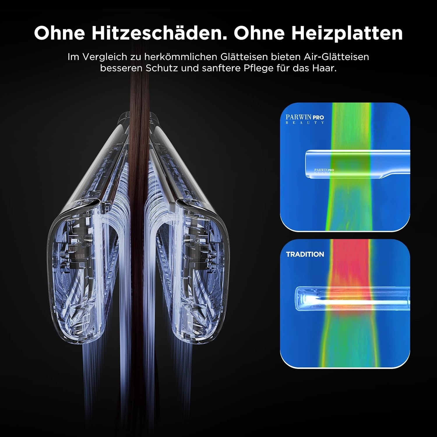 Ionen-Haarglätter mit Luftstrom für langes Haar | 1200W | Bis zu 35% Rabatt