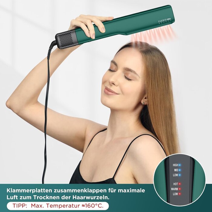 Ionen-Haarglätter mit Luftstrom für langes Haar | 1200W | Bis zu 35% Rabatt