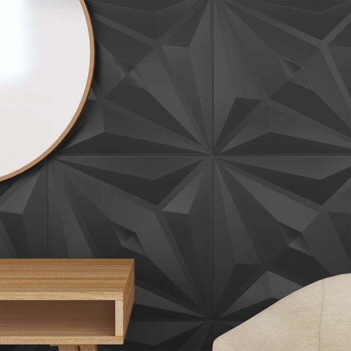 Wandpaneele Stern-Design 12er-Set Schwarz - Bis zu 32% Rabatt