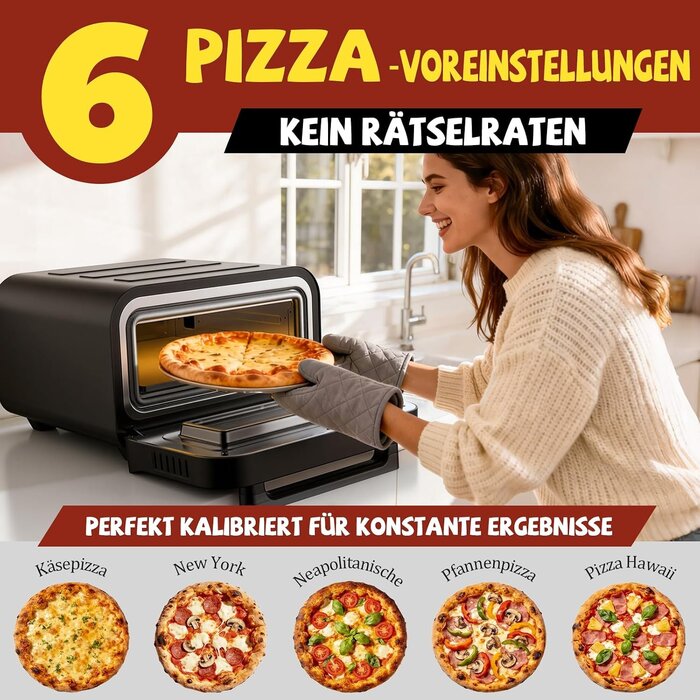 Elektrischer Pizzaofen bis 450°C für 32 cm Pizzen - Sparen Sie bis zu 35%