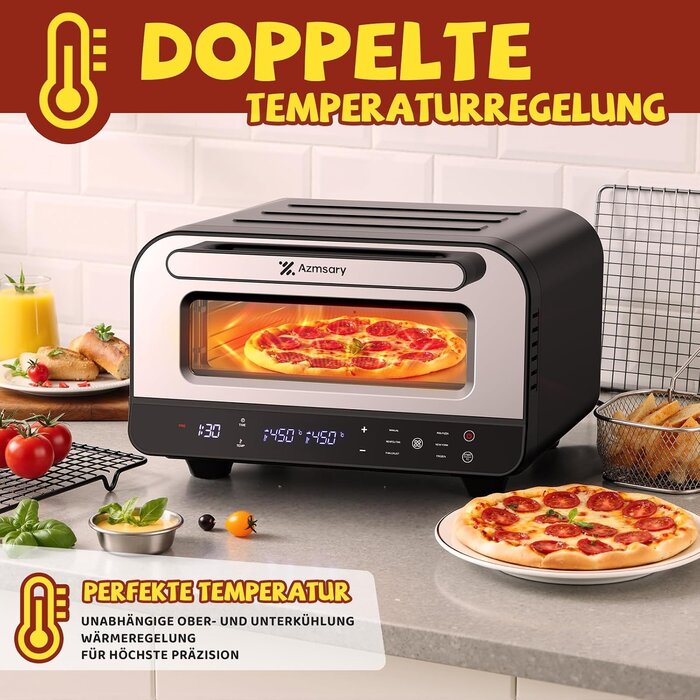 Elektrischer Pizzaofen bis 450°C für 32 cm Pizzen - Sparen Sie bis zu 35%