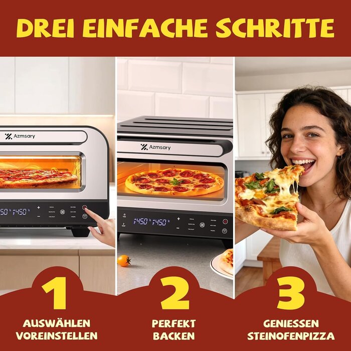 Elektrischer Pizzaofen bis 450°C für 32 cm Pizzen - Sparen Sie bis zu 35%