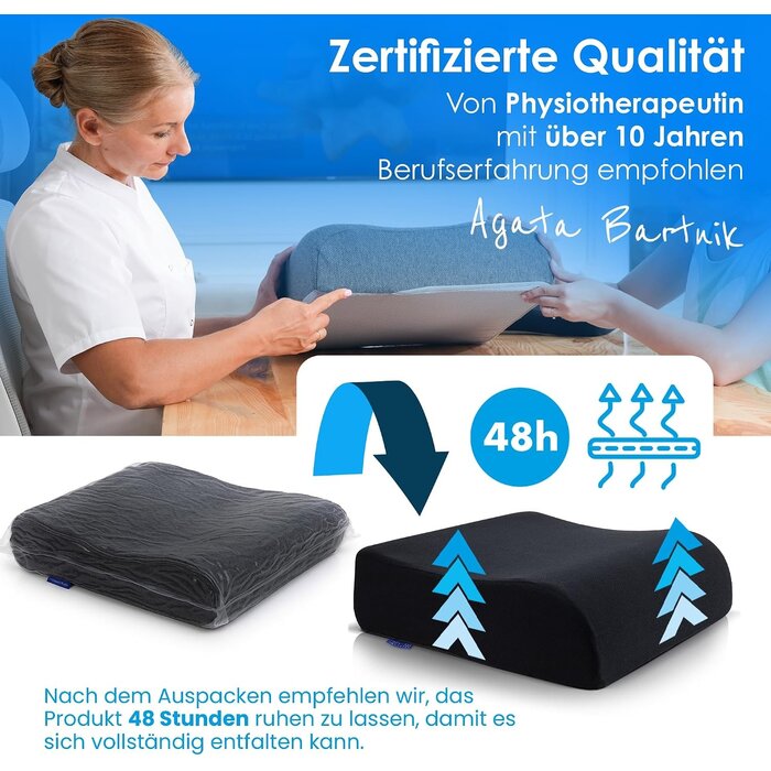 Ergonomisches Sitzkissen 40x40x13 cm - Schwarz - Bis zu 28% sparen