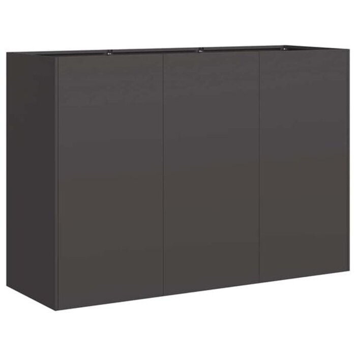 Design Pflanzkübel 120x40x80cm Stahl Schwarz - bis zu 35% Rabatt