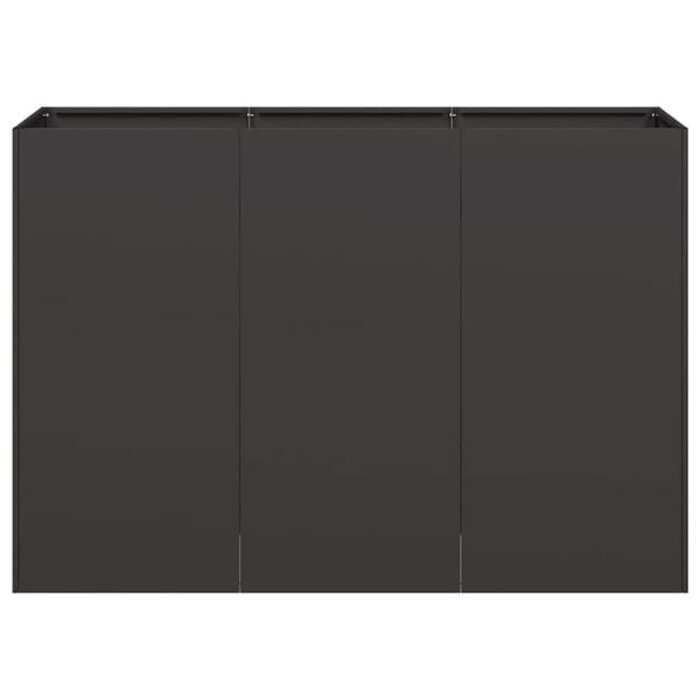 Design Pflanzkübel 120x40x80cm Stahl Schwarz - bis zu 35% Rabatt