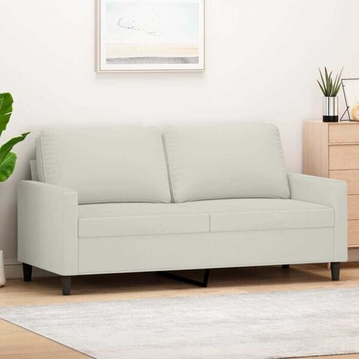 2-Sitzer Sofa Samt Creme 140 cm - Jetzt bis zu 35% günstiger