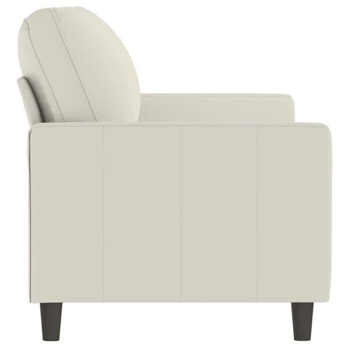 2-Sitzer Sofa Samt Creme 140 cm - Jetzt bis zu 35% günstiger