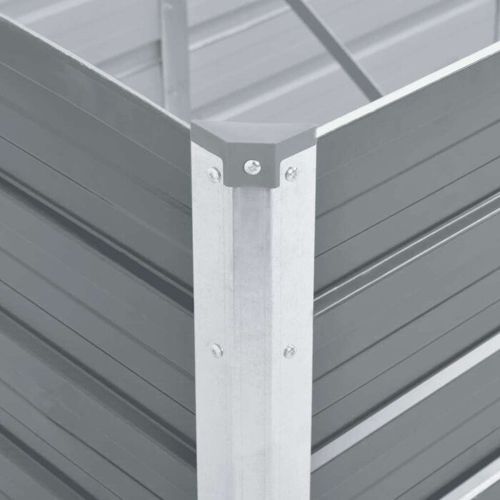 Großes Hochbeet 240x80x45cm aus Stahl - Grau - Bis zu 33% Rabatt