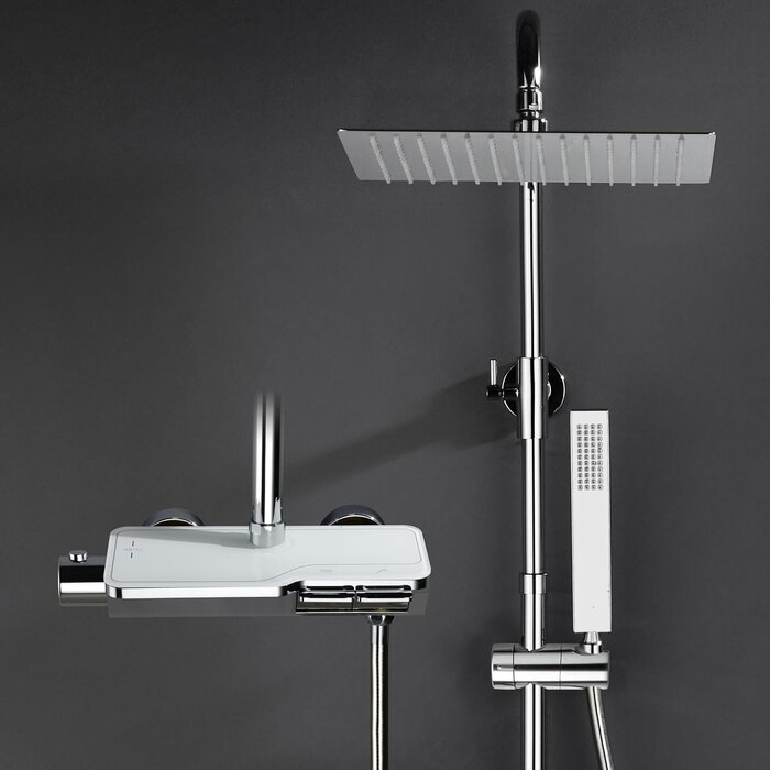 Regenduschsystem mit Ablage 30x30 cm Edelstahl Chrom - bis zu 34% sparen
