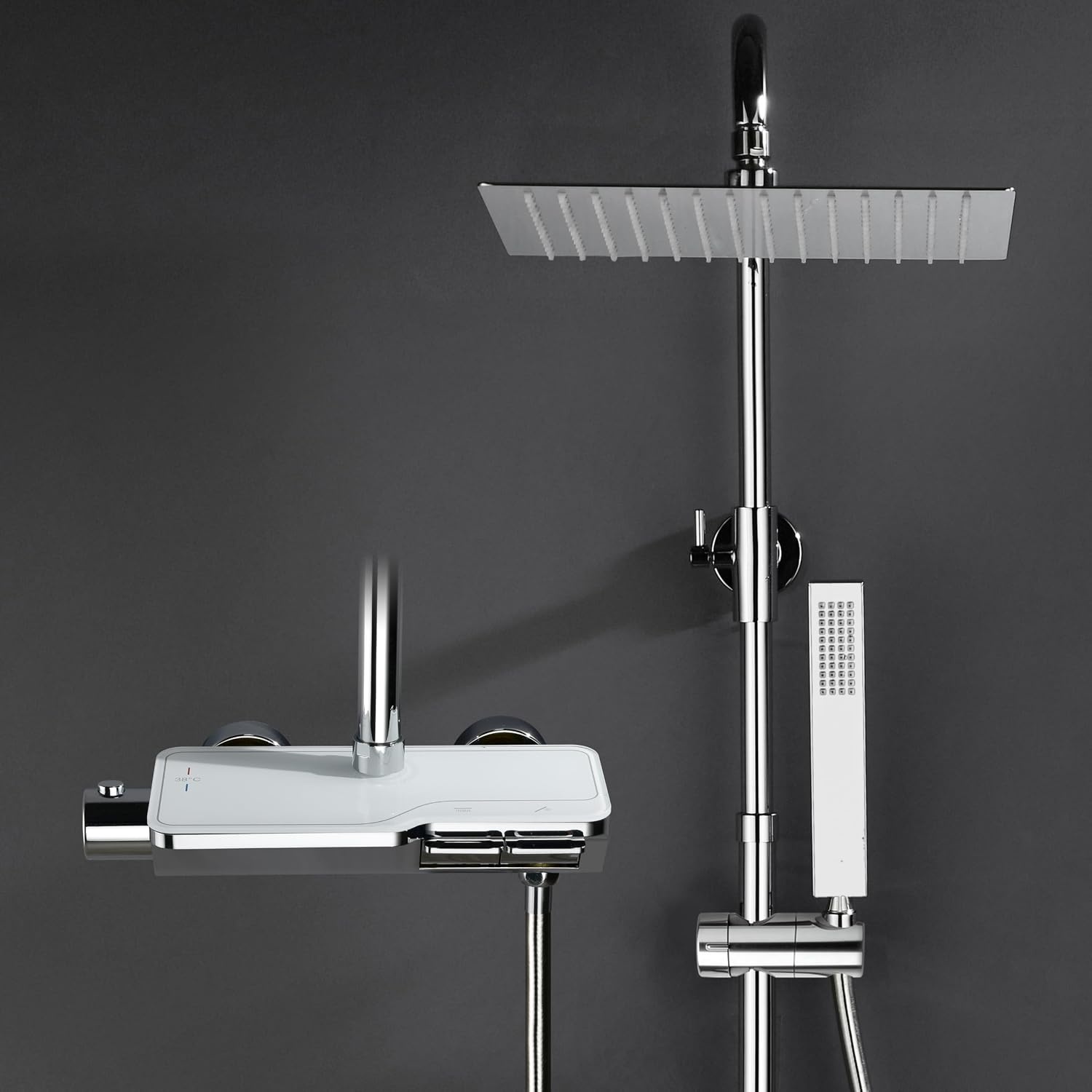 Regenduschsystem mit Ablage 30x30 cm Edelstahl Chrom - bis zu 34% sparen