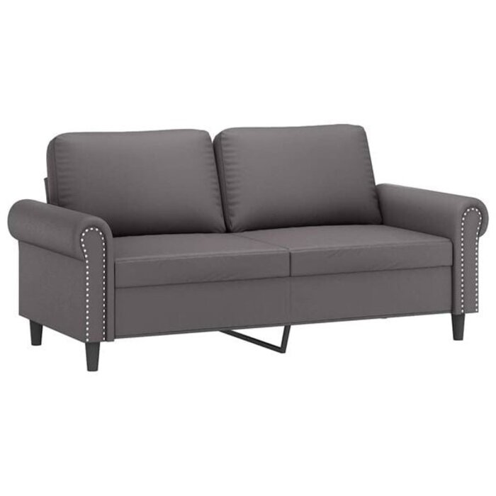 Modernes 2-Sitzer Sofa, 140 cm, Kunstleder Grau - Jetzt bis zu 35% Rabatt