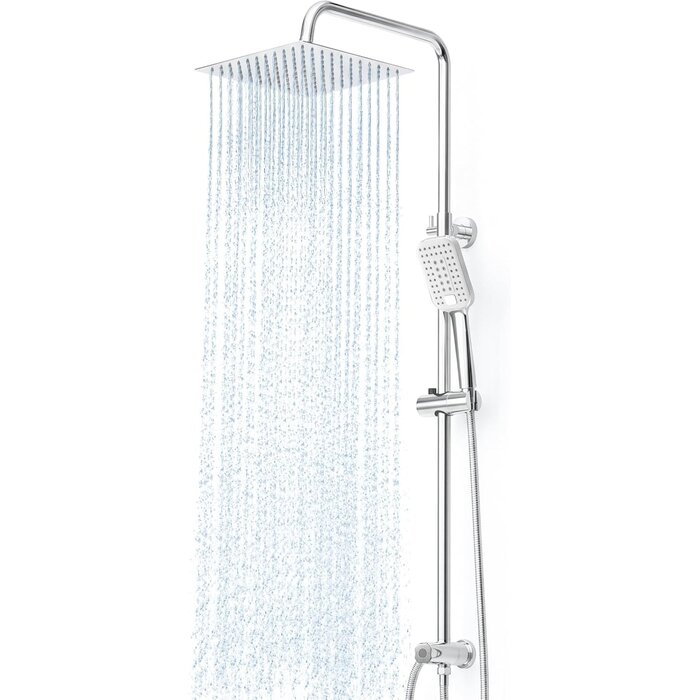 Regenduschsystem XXL 30x30 cm, höhenverstellbar - bis zu 34% Rabatt