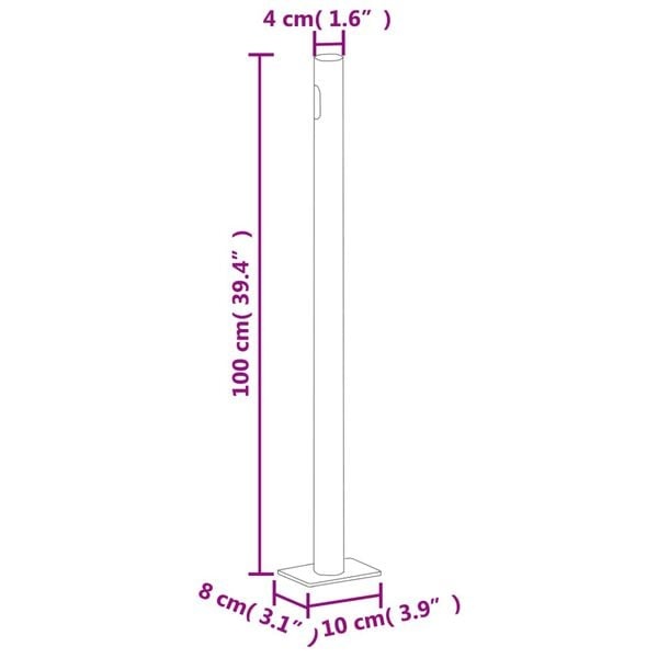 Vidaxl Ausziehbare Seitenmarkise 160x1000 cm Anthrazit - Sparen Sie bis zu 34%