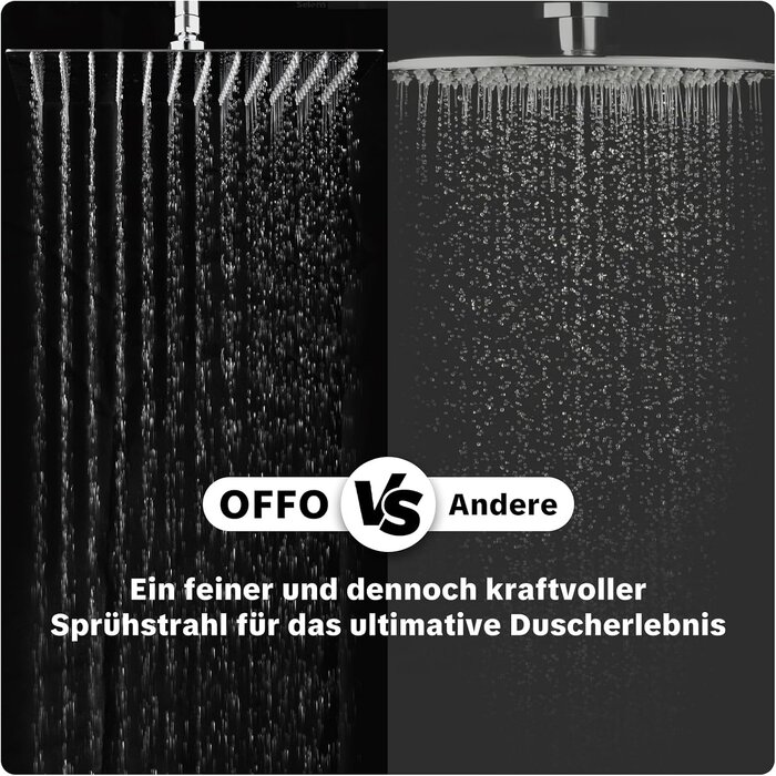 Regenduschsystem XXL 30x30 cm, höhenverstellbar - bis zu 34% günstiger