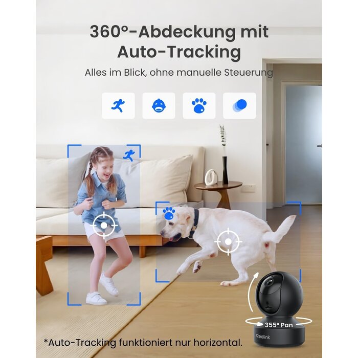 3K WLAN-Innenkamera mit Schwenk-Neige-Funktion - Outlet-Deal bis zu 34% sparen