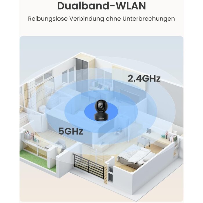 3K WLAN-Innenkamera mit Schwenk-Neige-Funktion - Outlet-Deal bis zu 34% sparen