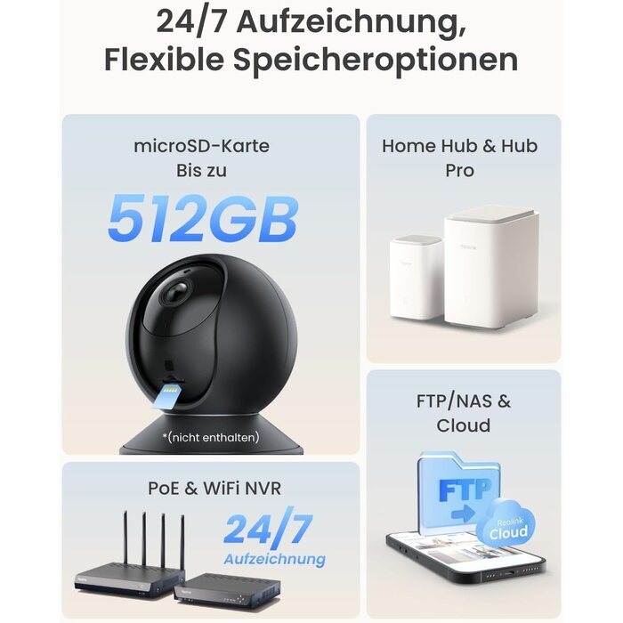 3K WLAN-Innenkamera mit Schwenk-Neige-Funktion - Outlet-Deal bis zu 34% sparen