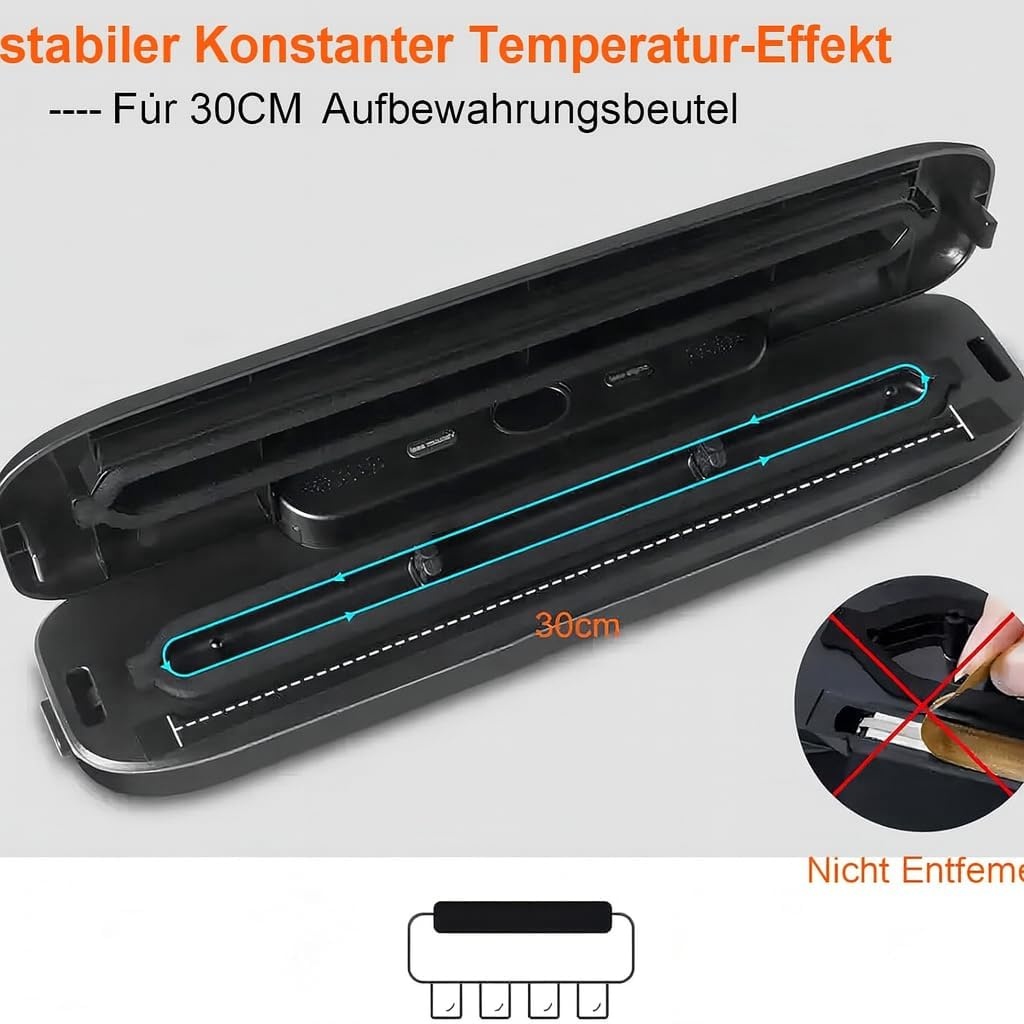 Automatisches Vakuumiergerät 120W - Kompakt & Effizient - bis zu 31% sparen