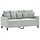 2-Sitzer Sofa Samt Hellgrau 140 cm - Outlet-Angebot bis zu 35% Rabatt