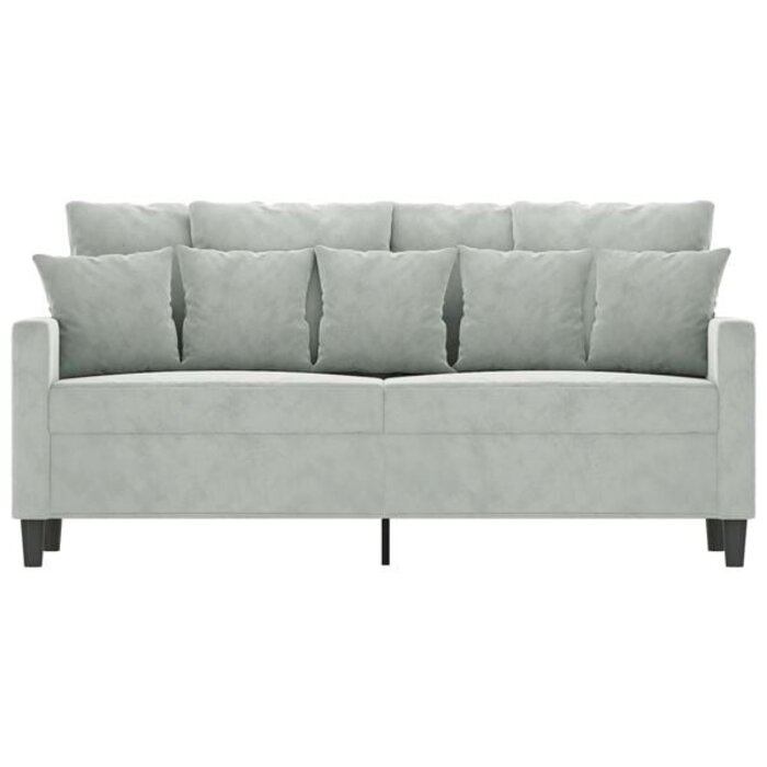 Vidaxl 2-Sitzer Sofa Samt Hellgrau 140 cm - Outlet-Angebot bis zu 35% Rabatt