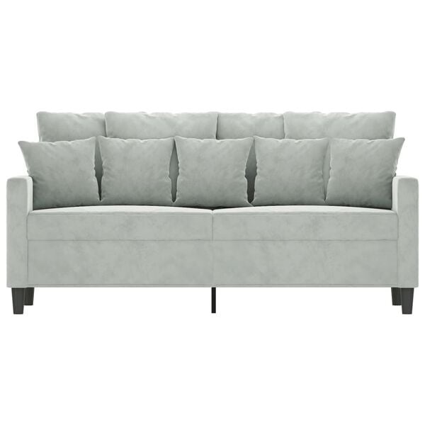 Vidaxl 2-Sitzer Sofa Samt Hellgrau 140 cm - Outlet-Angebot bis zu 35% Rabatt