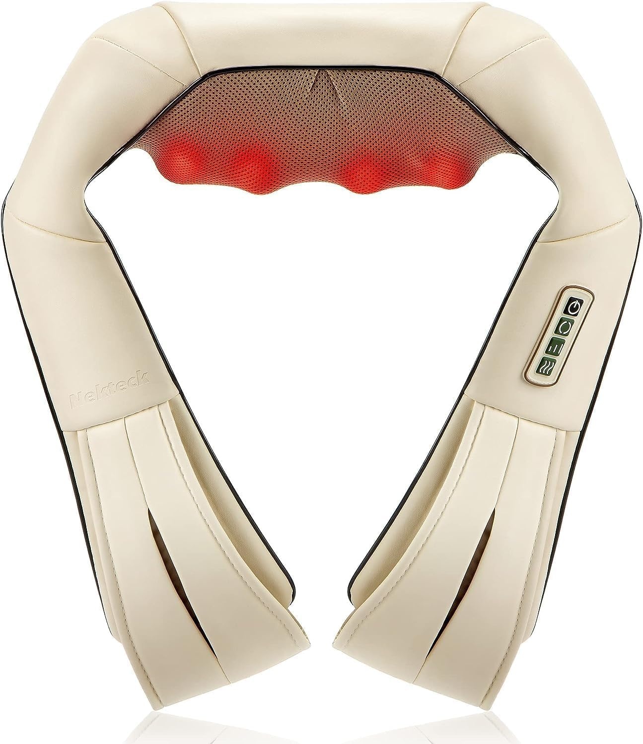 Shiatsu Massagekissen mit Wärmefunktion - Beige - bis zu 33% sparen