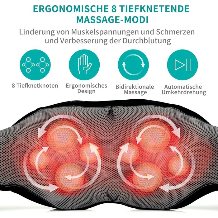 Shiatsu Massagekissen mit Wärmefunktion - Beige - bis zu 33% sparen