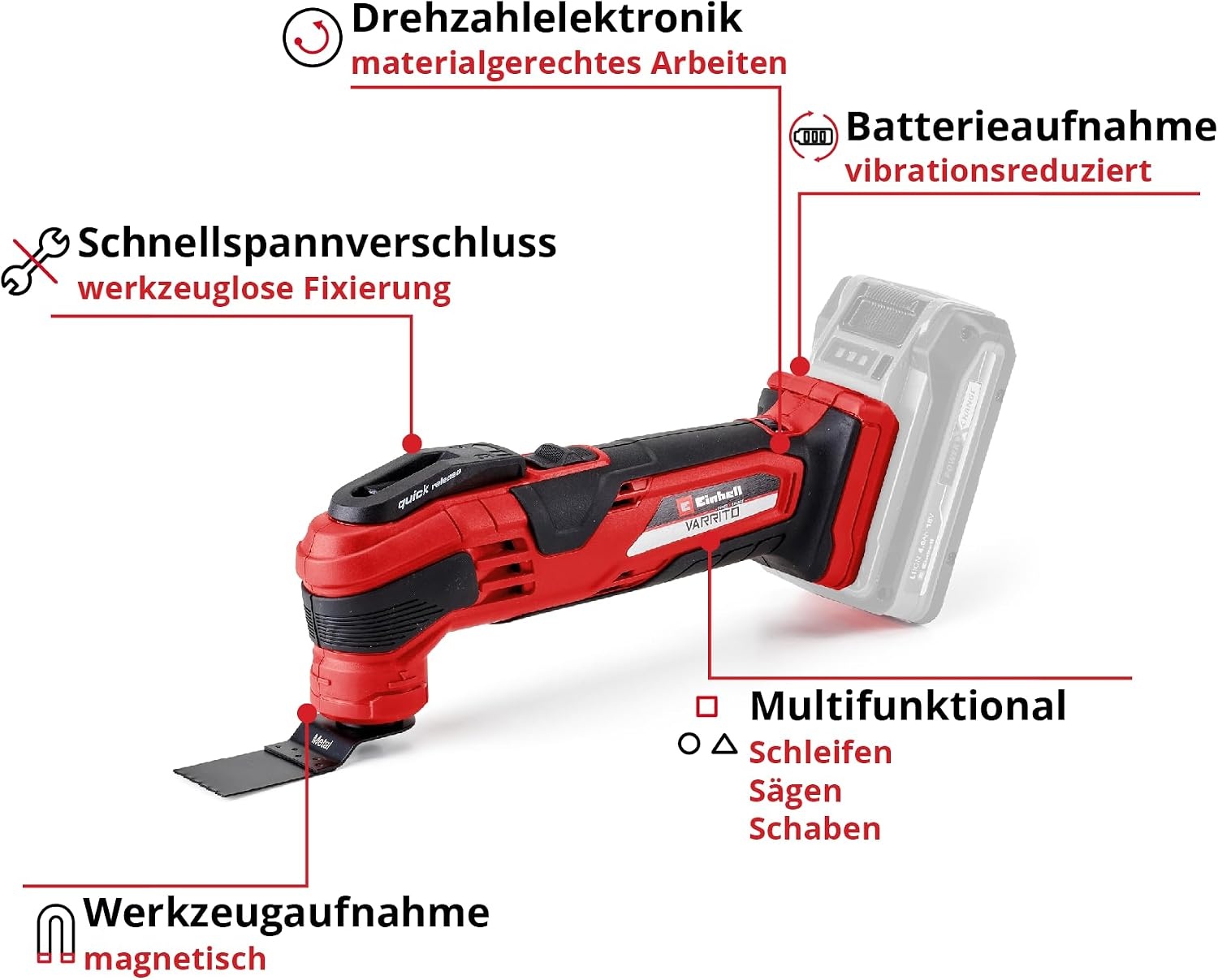 Akku-Multifunktionswerkzeug 18V - Vielseitiger Alleskönner bis zu 34% günstiger