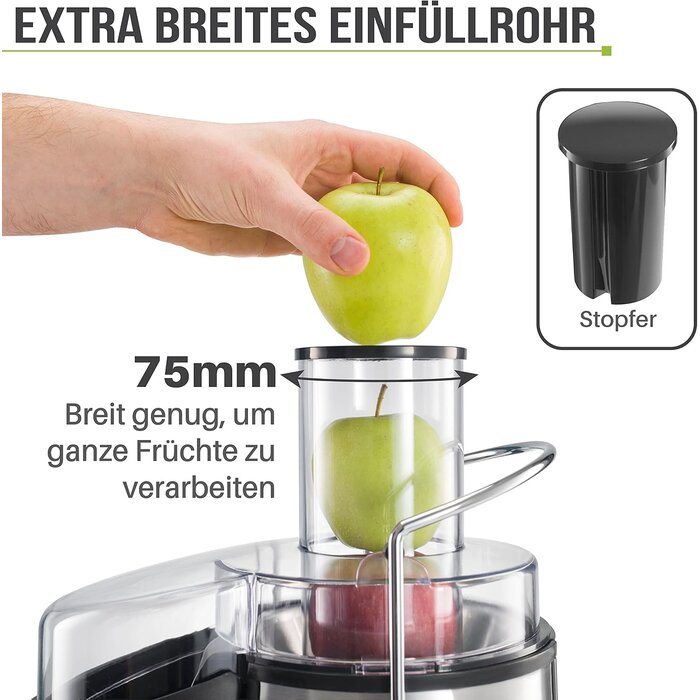 Elektrischer Zentrifugen-Entsafter 850W | Edelstahl | bis zu 33% Rabatt