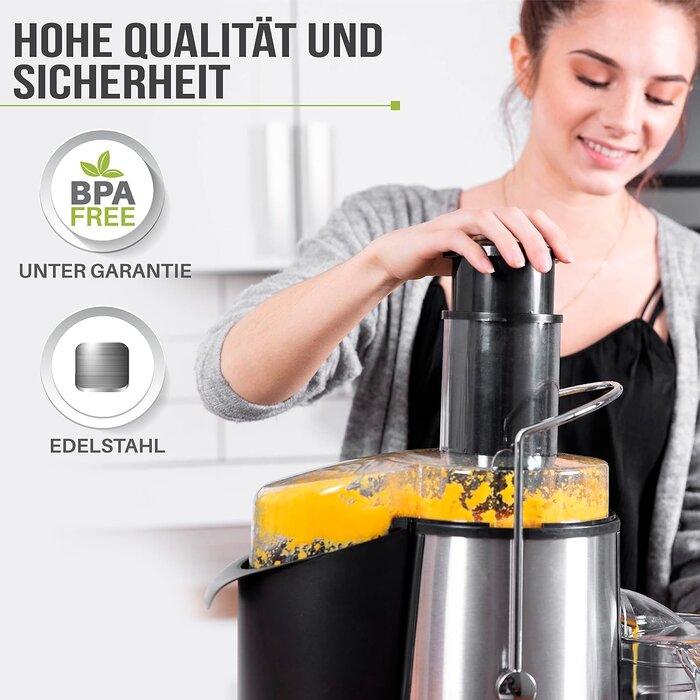 Elektrischer Zentrifugen-Entsafter 850W | Edelstahl | bis zu 33% Rabatt