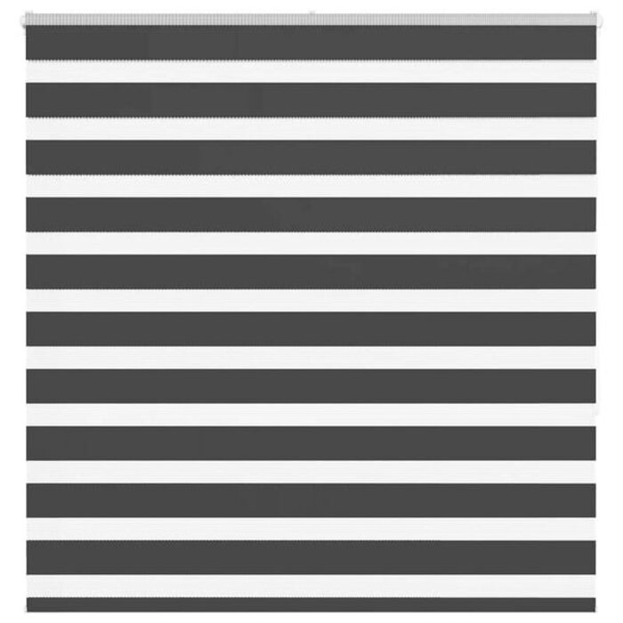 Vidaxl Doppelrollo Zebra 150x150 cm Schwarz - Stufenloses Lichtdesign bis zu 33% sparen