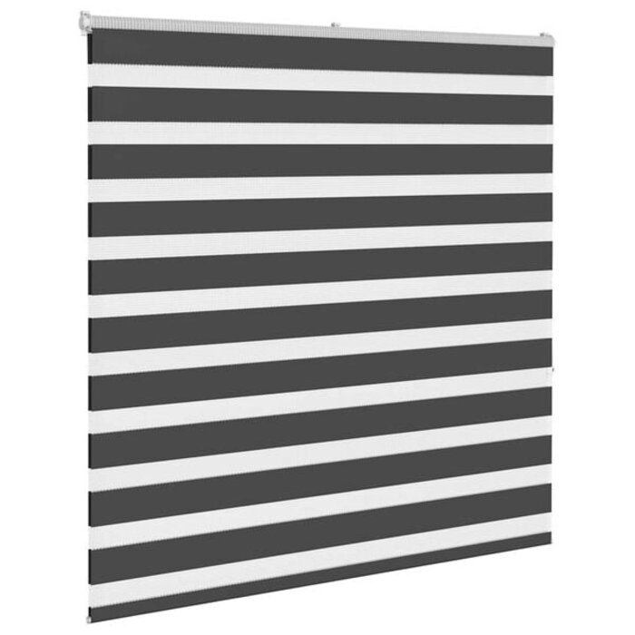 Vidaxl Doppelrollo Zebra 150x150 cm Schwarz - Stufenloses Lichtdesign bis zu 33% sparen