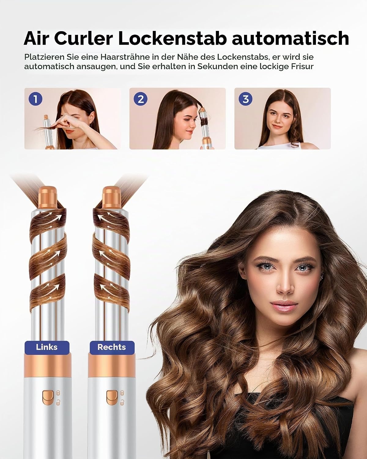 6-in-1 Multistyler Warmluftbürste - 1000W Haarstyling-Set - bis zu 28% reduziert