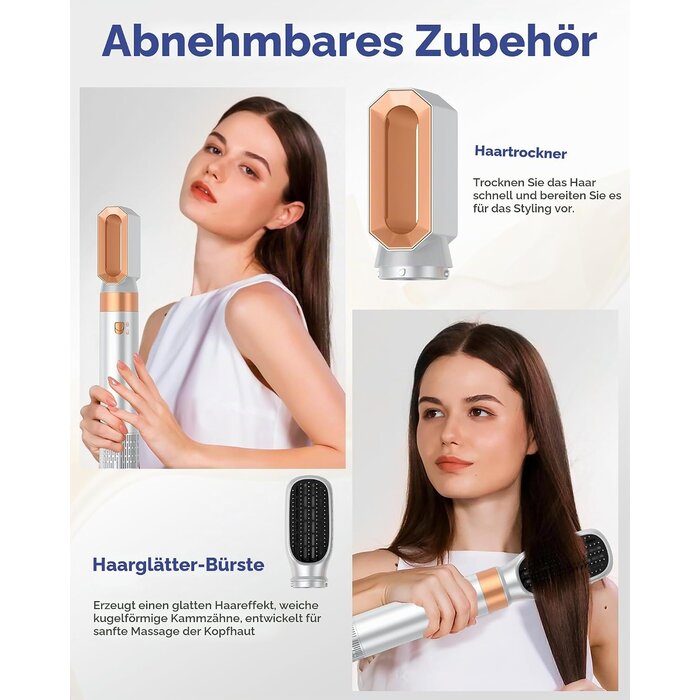 6-in-1 Multistyler Warmluftbürste - 1000W Haarstyling-Set - bis zu 28% reduziert