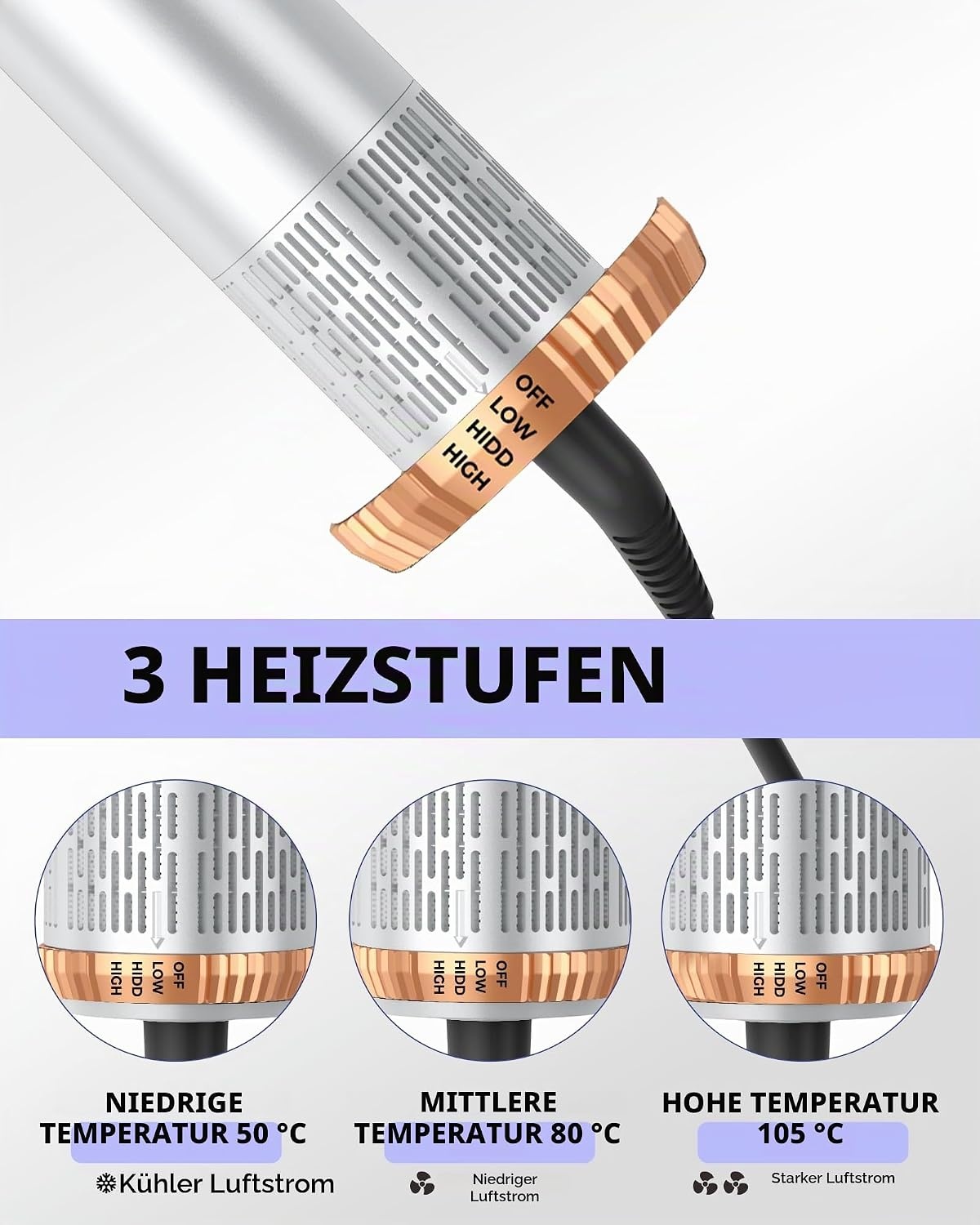 6-in-1 Multistyler Warmluftbürste - 1000W Haarstyling-Set - bis zu 28% reduziert