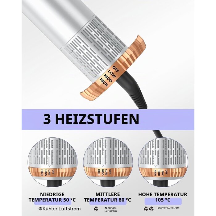 6-in-1 Multistyler Warmluftbürste - 1000W Haarstyling-Set - bis zu 28% reduziert