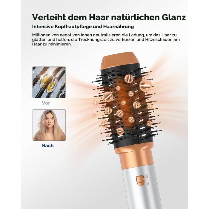 6-in-1 Multistyler Warmluftbürste - 1000W Haarstyling-Set - bis zu 28% reduziert