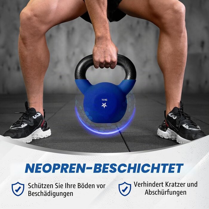 Gusseisen Kettlebell mit Neopren-Überzug - bis zu 29% Rabatt sparen